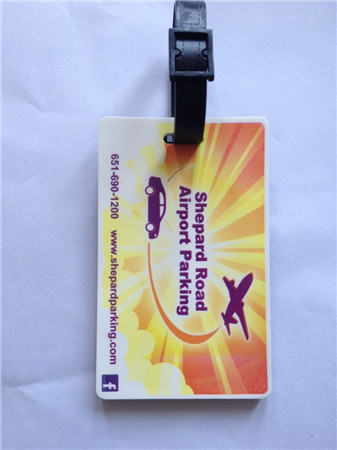 travel leather luggage tag