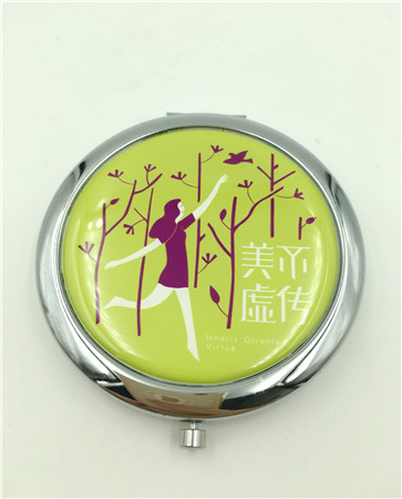 custom round  pocket  mirror