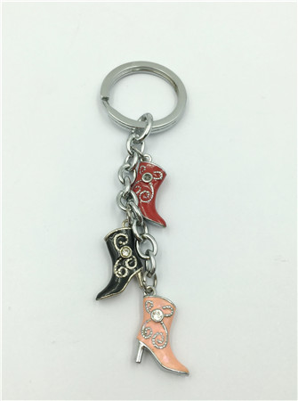 Men wear-resistant leather keychain